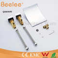 Chromed Brass 3 PCS Wall Mount Bathtub Waterfall Bath Shower Faucet